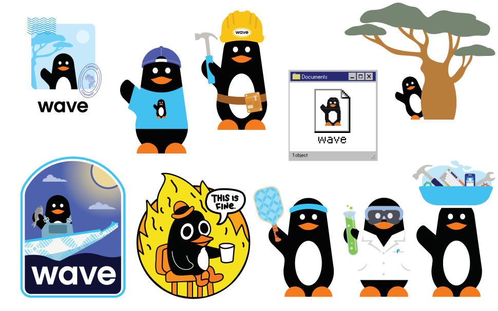 Wave stickers