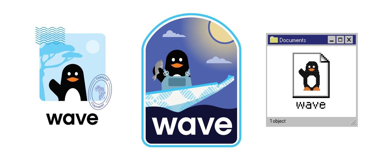 Wave sticker