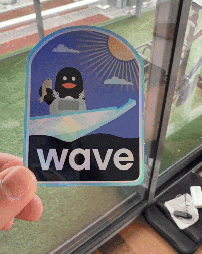 Wave sticker