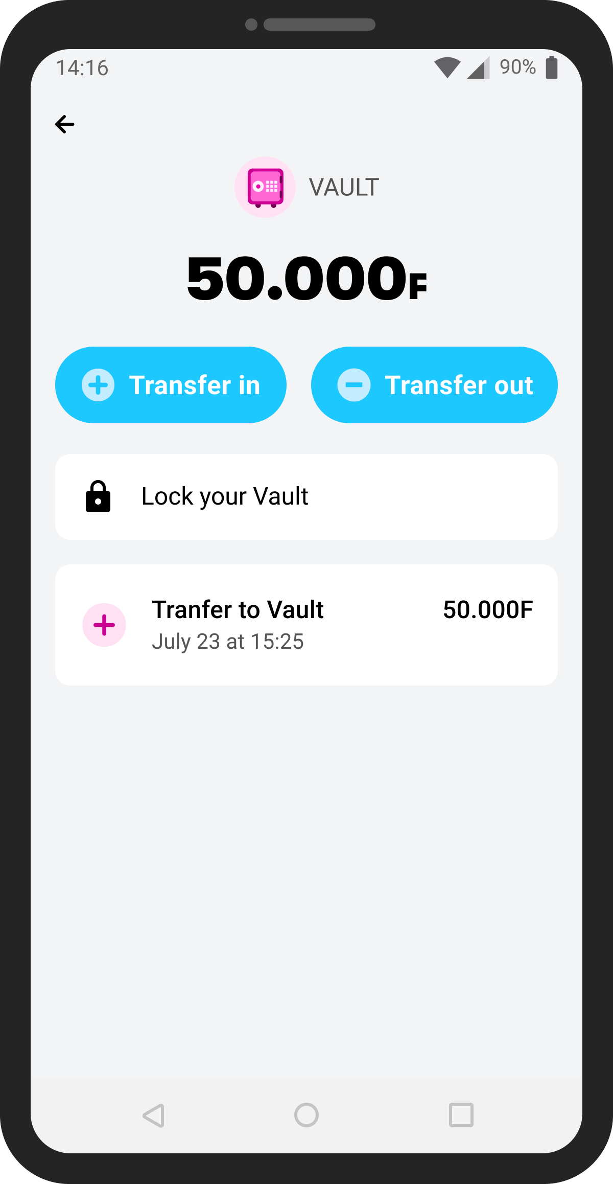 Unlocking Vault early screen