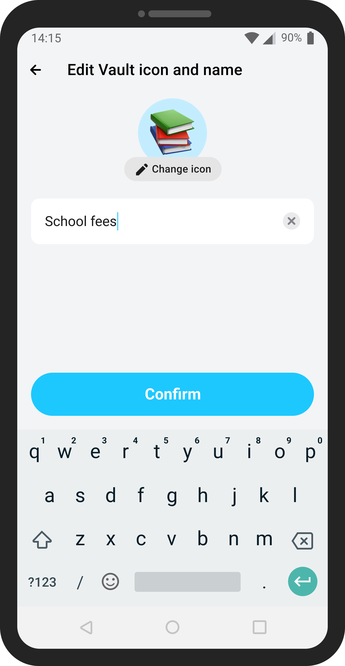 Multiple Vaults screen