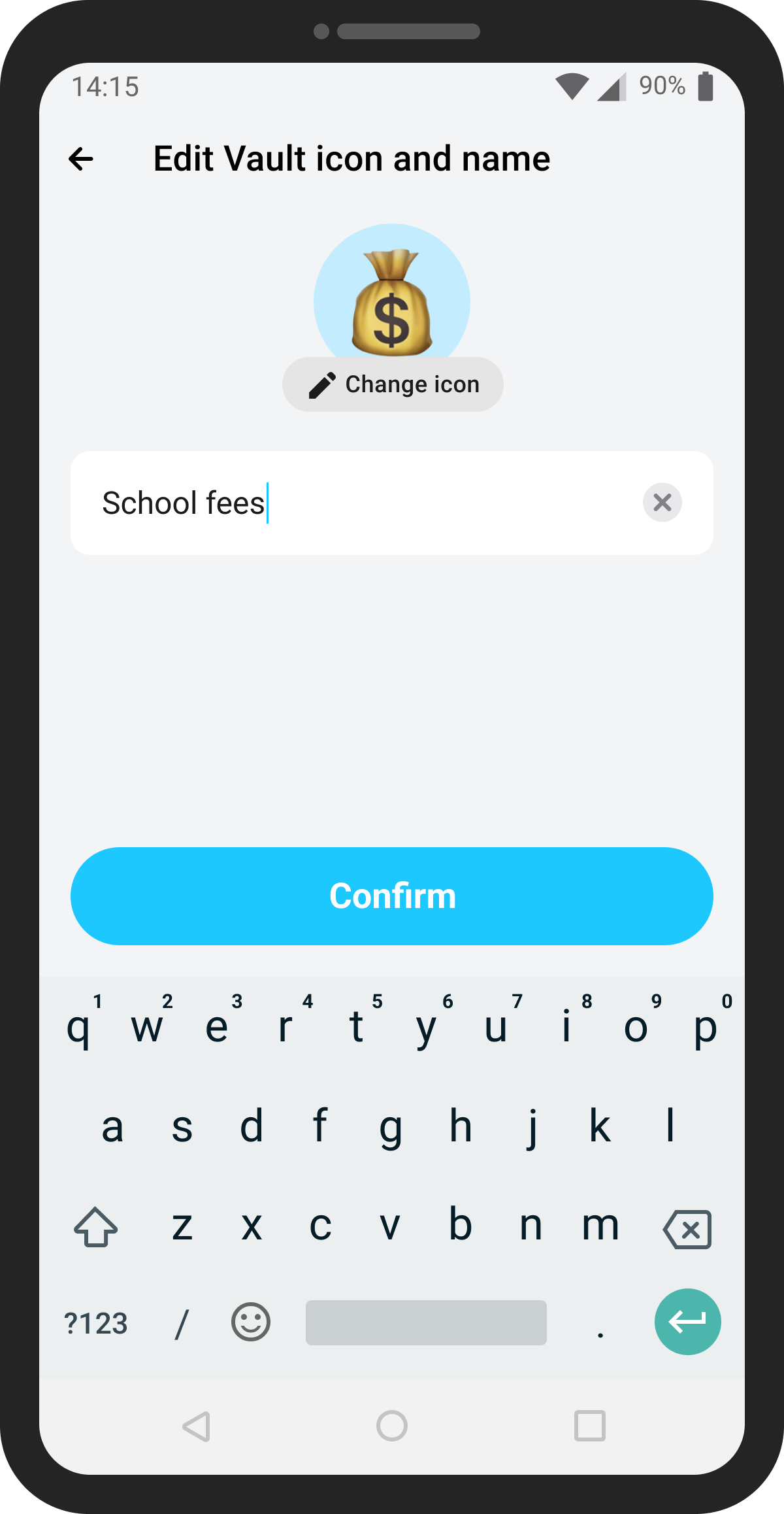 Multiple Vaults screen